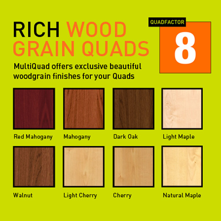 Beautiful wood grain finishes can beautify your MultiQuad.