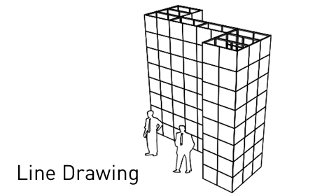 Tower D Line Drawing
